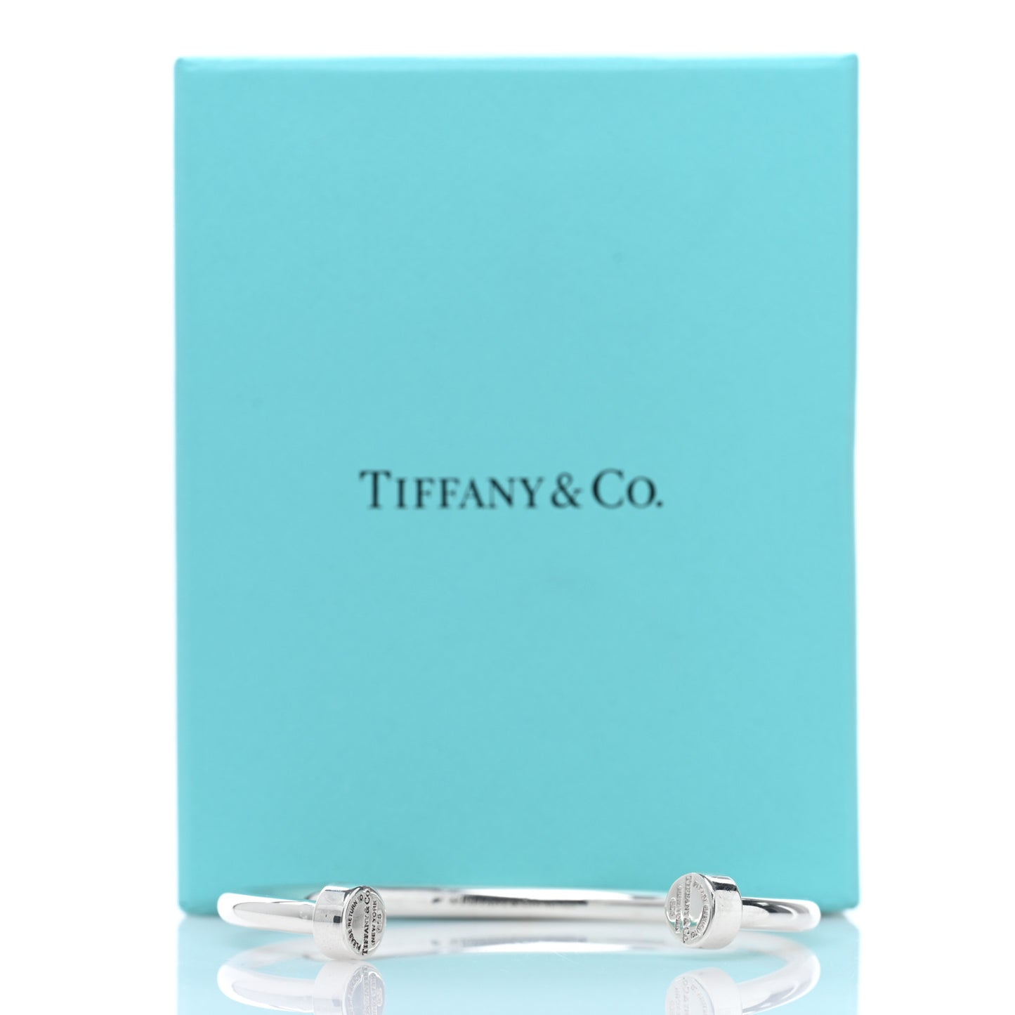 Sterling Silver Return to Tiffany Narrow Circle Edge Cuff Bracelet
