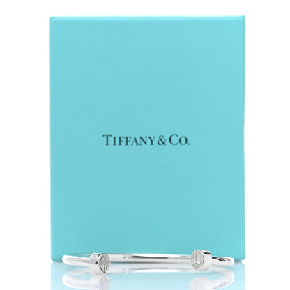 Tiffany Sterling Silver Return to Tiffany Narrow Circle Edge Cuff Bracelet 4 of 4