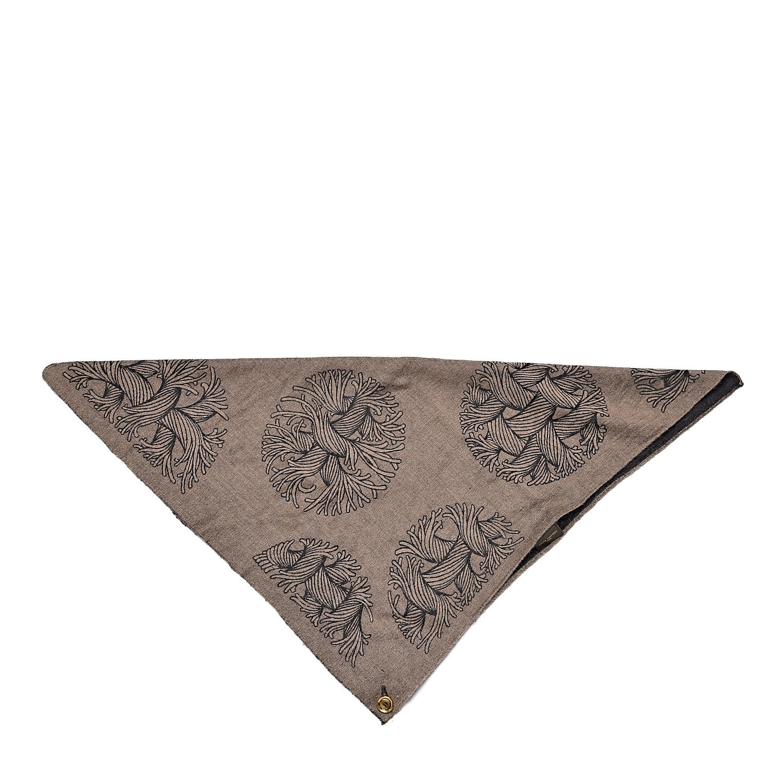 Louis Vuitton Knit Cashmere Silk Circle Rope Bandana Brown 1 of 6