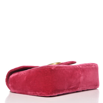 Gucci Velvet Matelasse Small GG Marmont Shoulder Bag Light Raspberry Rose 4 of 7
