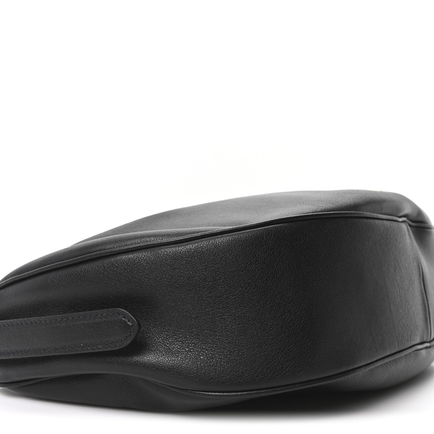 Prada Soft Grain Calfskin Large Demi-Lune Shoulder Bag Black 9 of 10