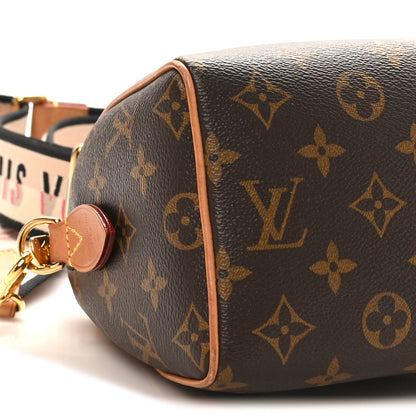 Louis Vuitton Monogram Speedy Bandouliere 20 Black 8 of 10