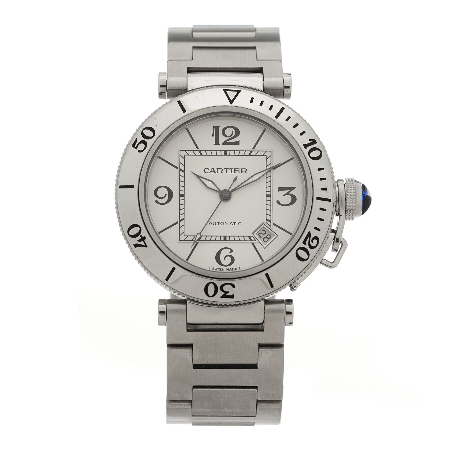 Cartier Stainless Steel 40mm Pasha Automatic Watch 1 of 5