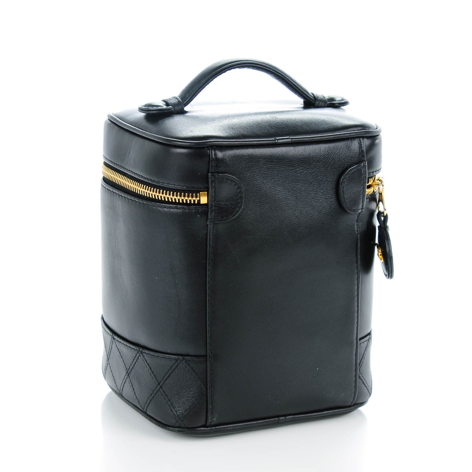 Chanel Lambskin Vanity Cosmetic Case Black 3 of 9