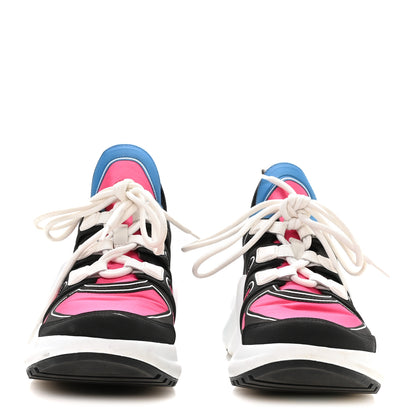 Louis Vuitton Calfskin Technical Satin LV Archlight Sneakers 38.5 Rose Pop Pink 3 of 8
