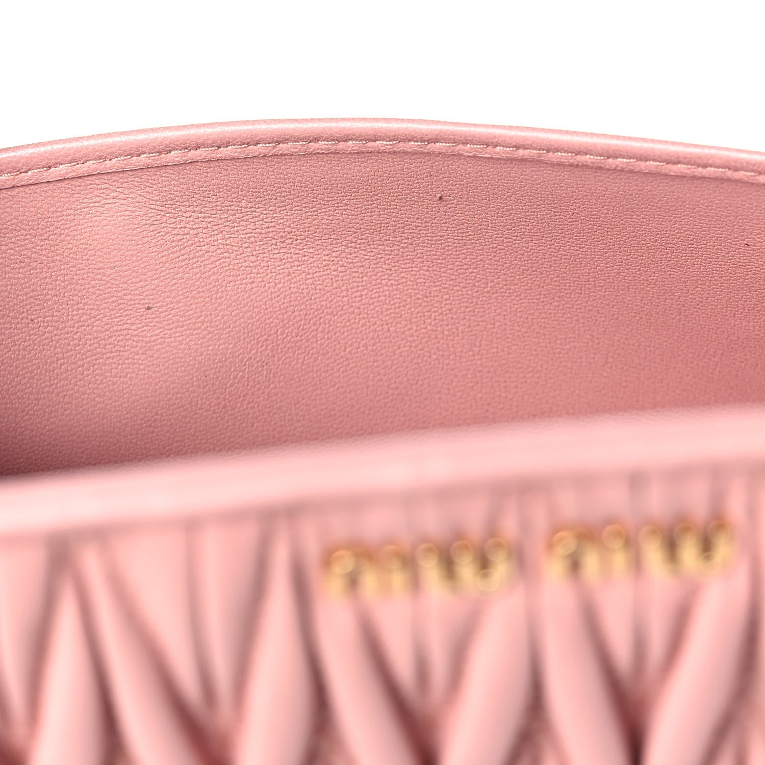 Miu Miu Nappa Matelasse Wallet On Chain Orchidea 12 of 13