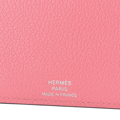 Hermes Epsom Evercolor Les Petits Chevaux Card Holder Ambre Brique Rouge H Rose Ete 6 of 8
