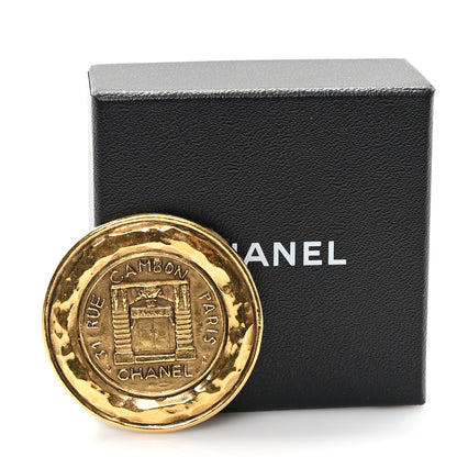 Chanel 31 Rue Cambon Medallion Brooch Gold 5 of 5