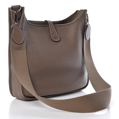 Hermes Taurillon Clemence Evelyne II PM Etoupe 3 of 12