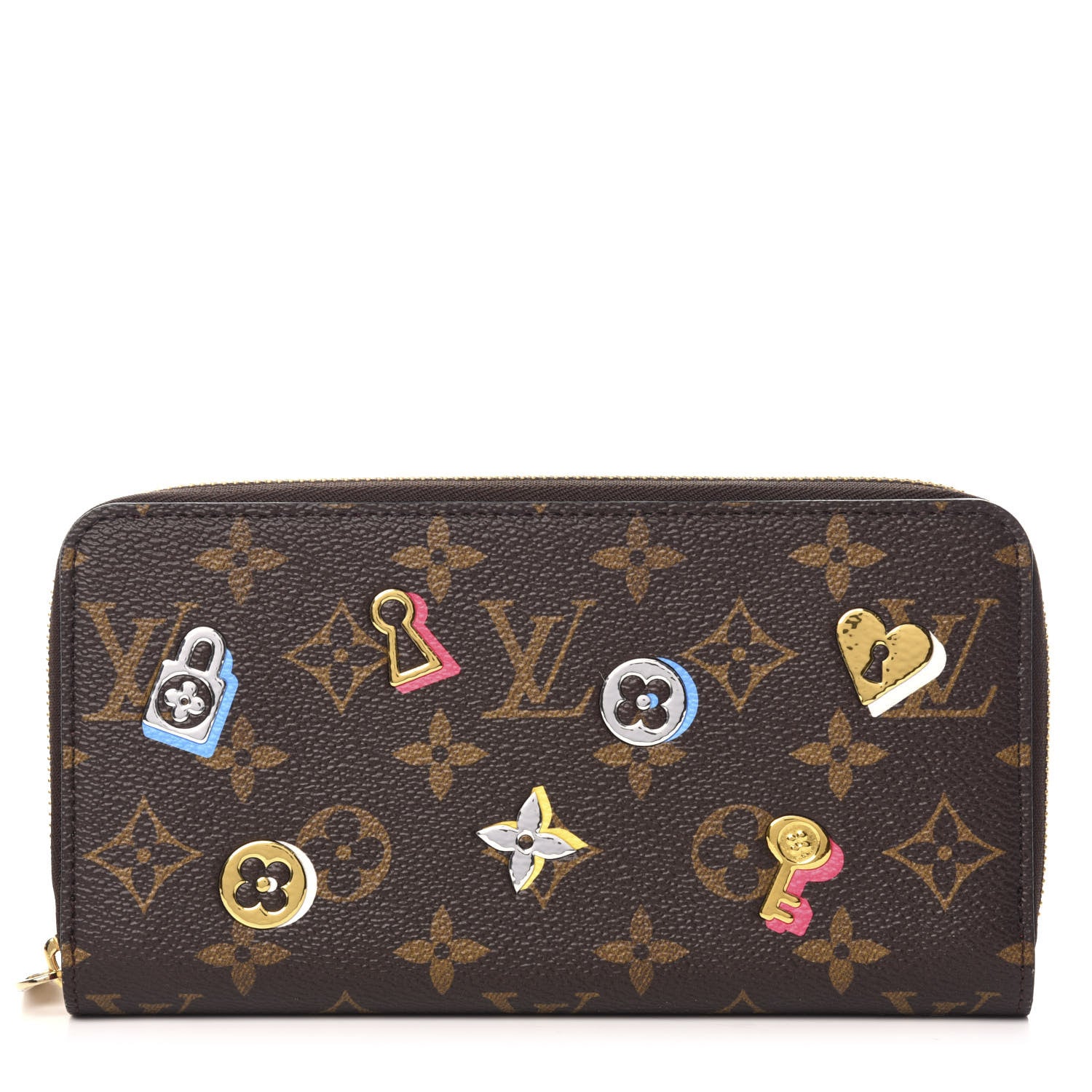 Louis Vuitton Monogram LV Love Lock Zippy Wallet 1 of 9