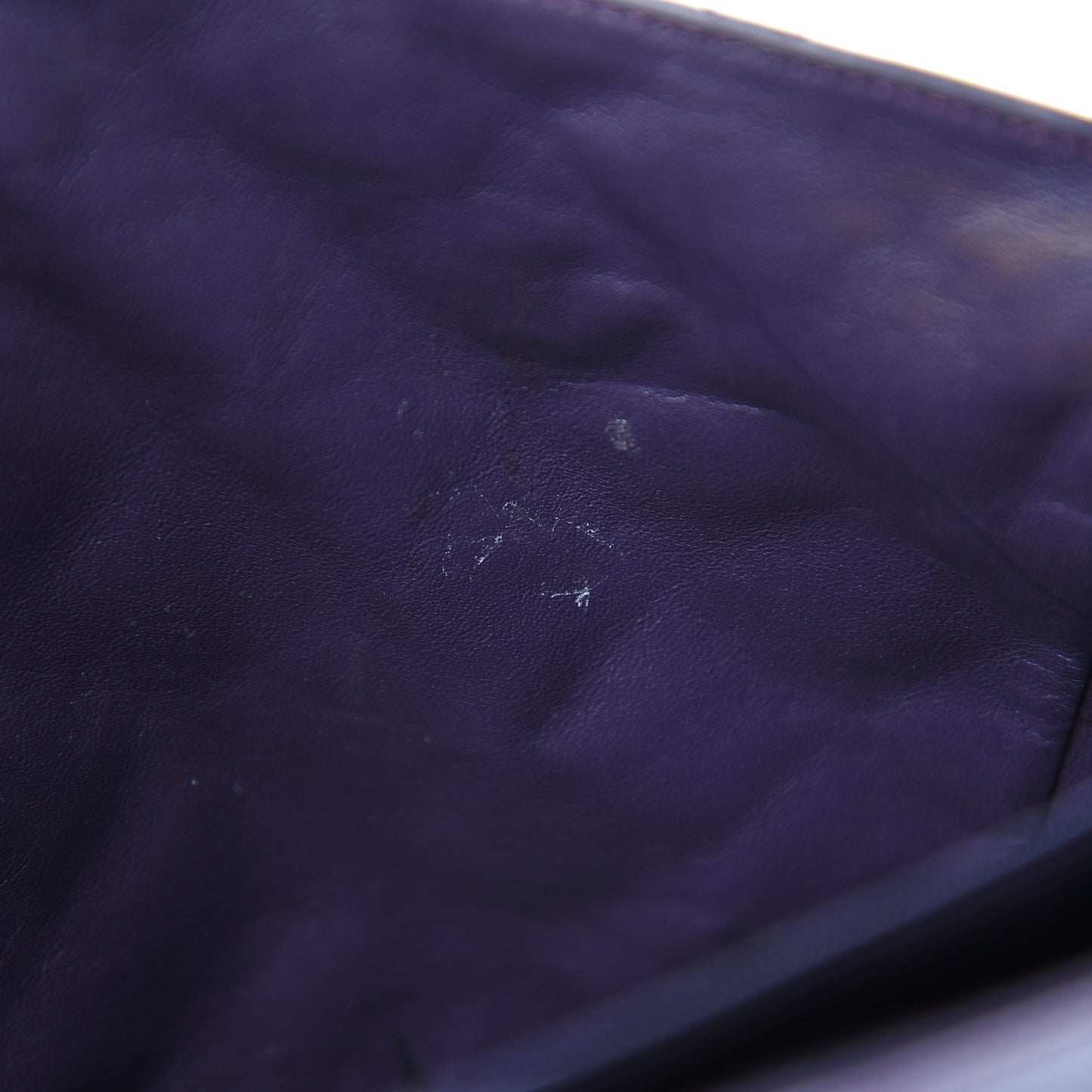 Patent Quilted Jumbo Single Flap Dark Purple
