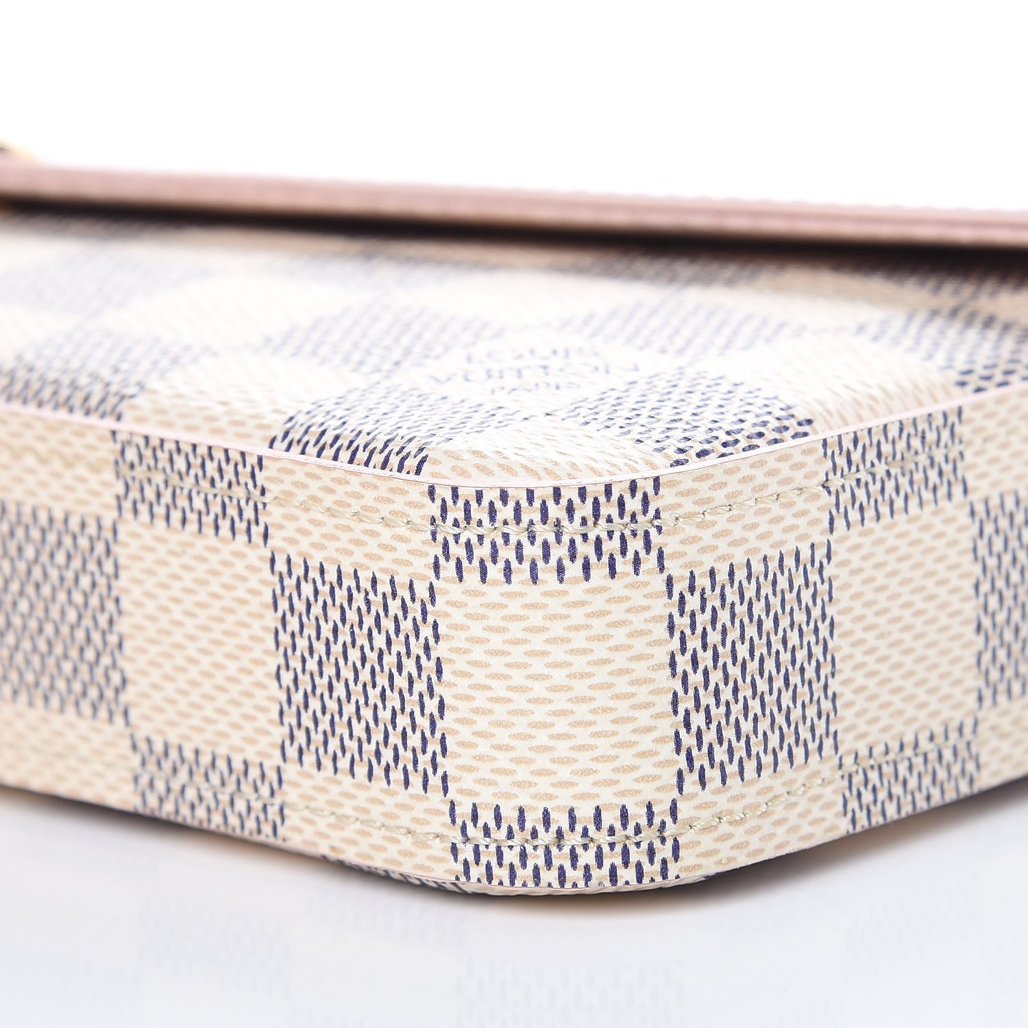 Louis Vuitton Damier Azur Calfskin Pochette Felicie Eau de Rose 11 of 12