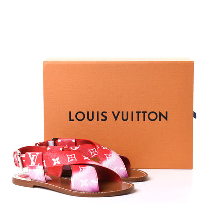 Louis Vuitton Monogram Escale Palma Flat Sandals 36 Rouge 9 of 9