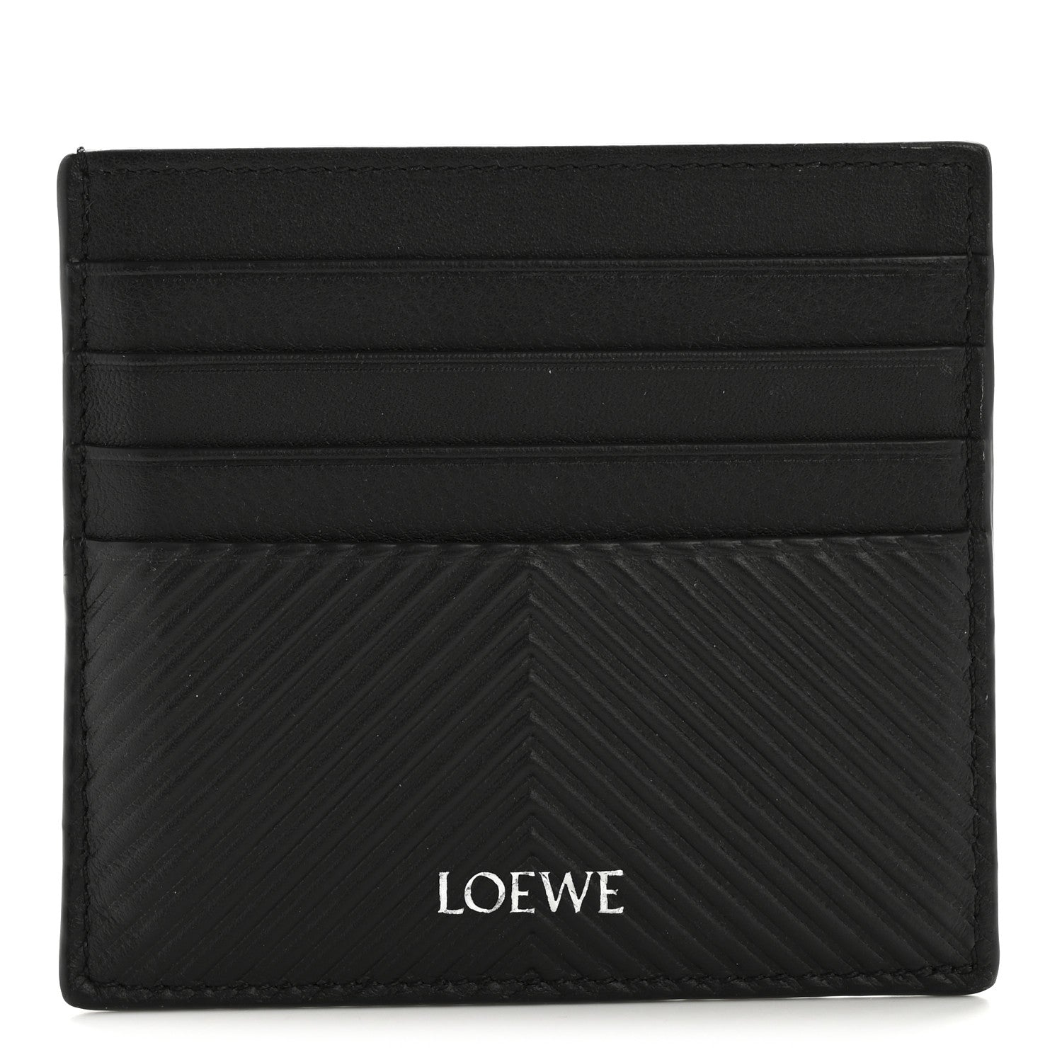Loewe Textured Calfskin Plain Cardholder Black 1 of 9