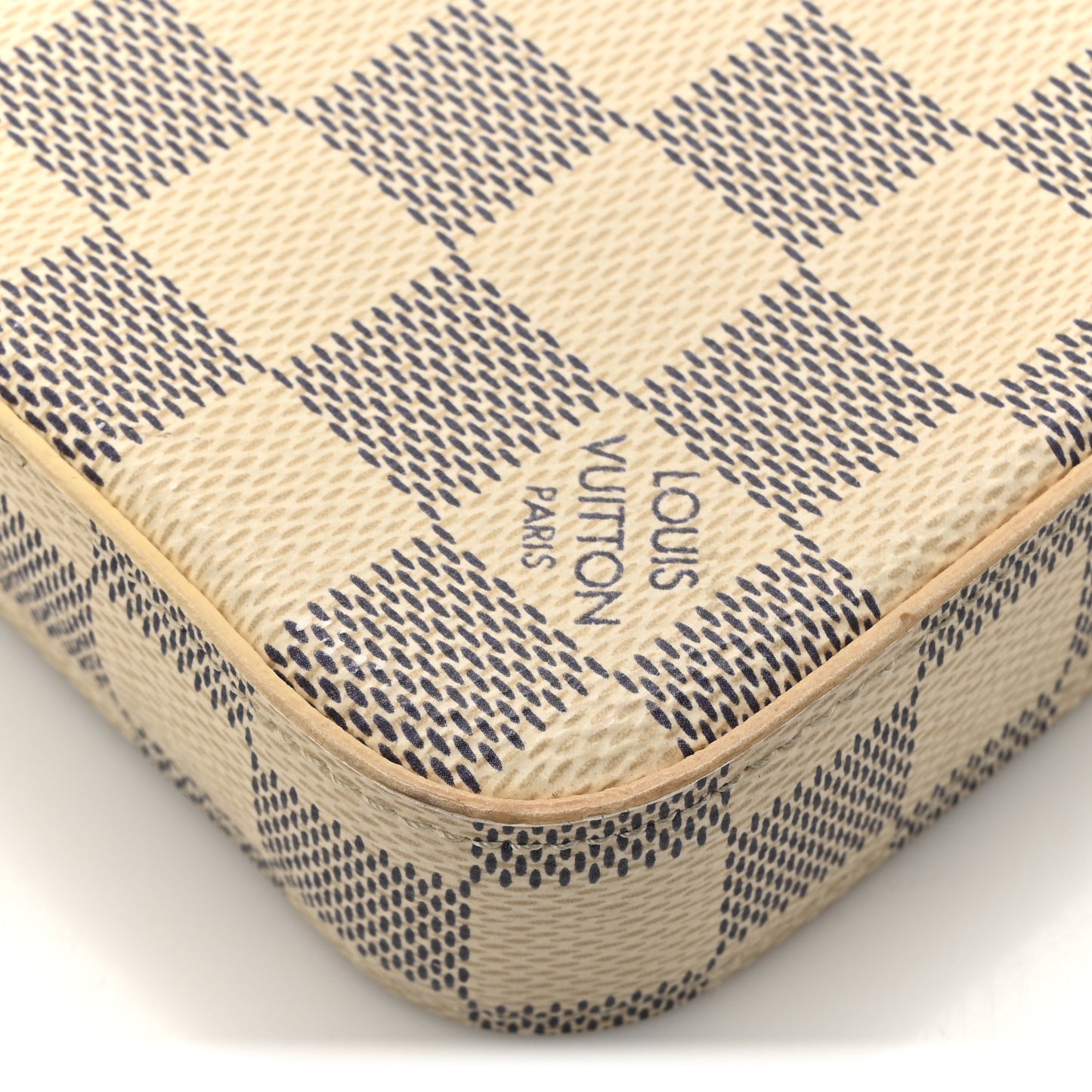 Damier Azur Pochette Felicie Chain Wallet Rose Ballerine