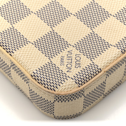 Louis Vuitton Damier Azur Pochette Felicie Chain Wallet Rose Ballerine 18 of 19