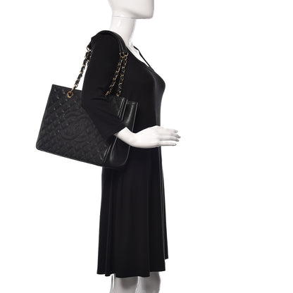 Chanel Caviar Quilted Grand Shopping Tote GST Black 2 of 11