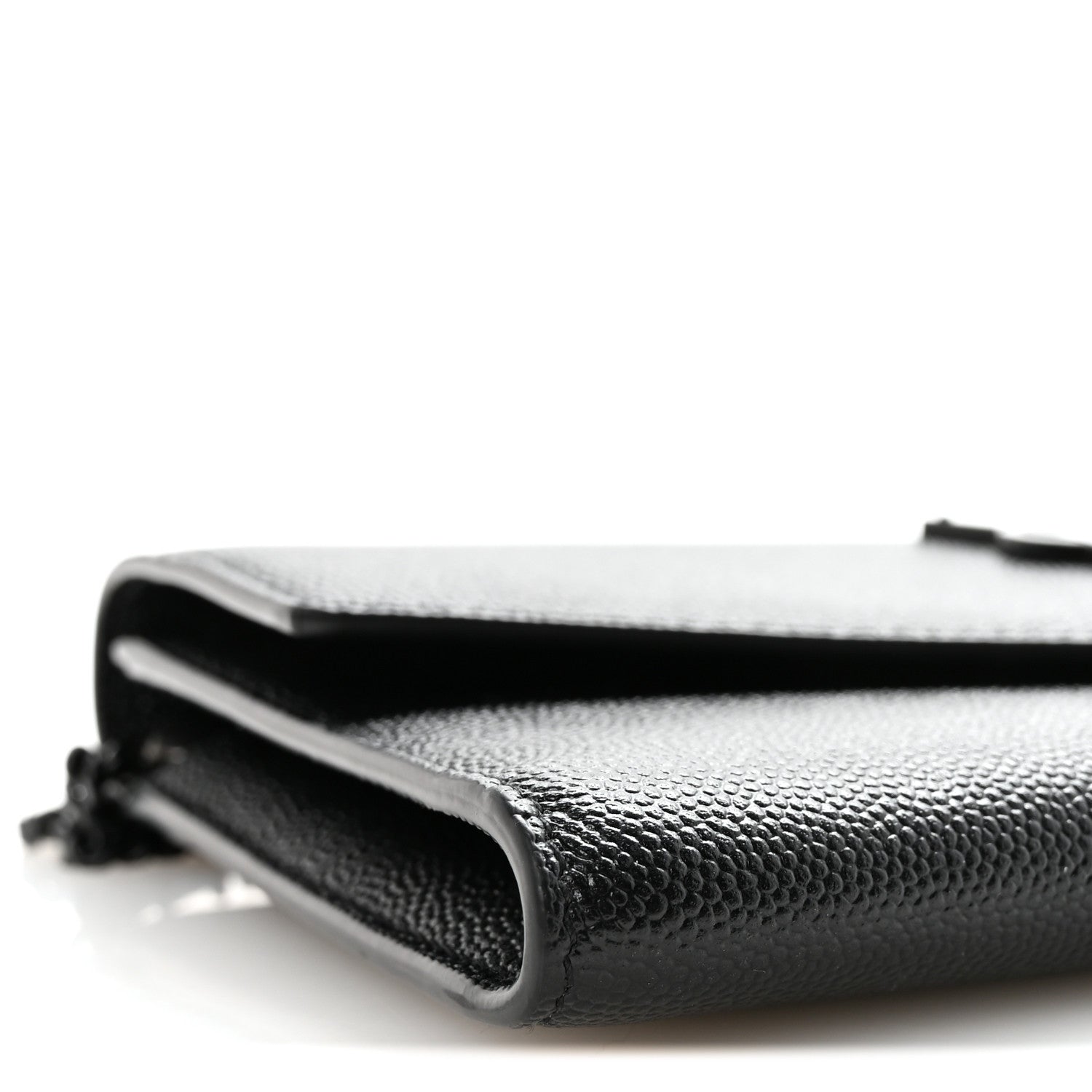 Saint Laurent Grain de Poudre Uptown Chain Wallet Black 10 of 12