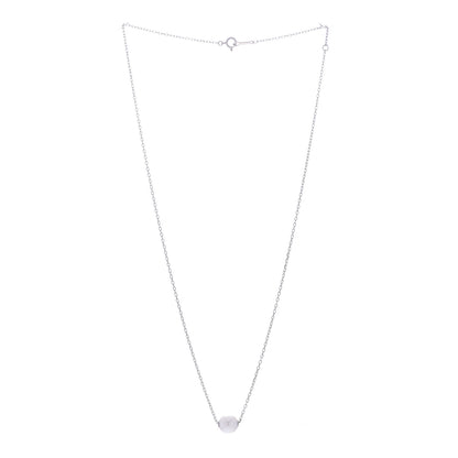 Mikimoto 18K White Gold Akoya Cultured Pearl 8-8.5mm Single Pendant Necklace 3 of 6