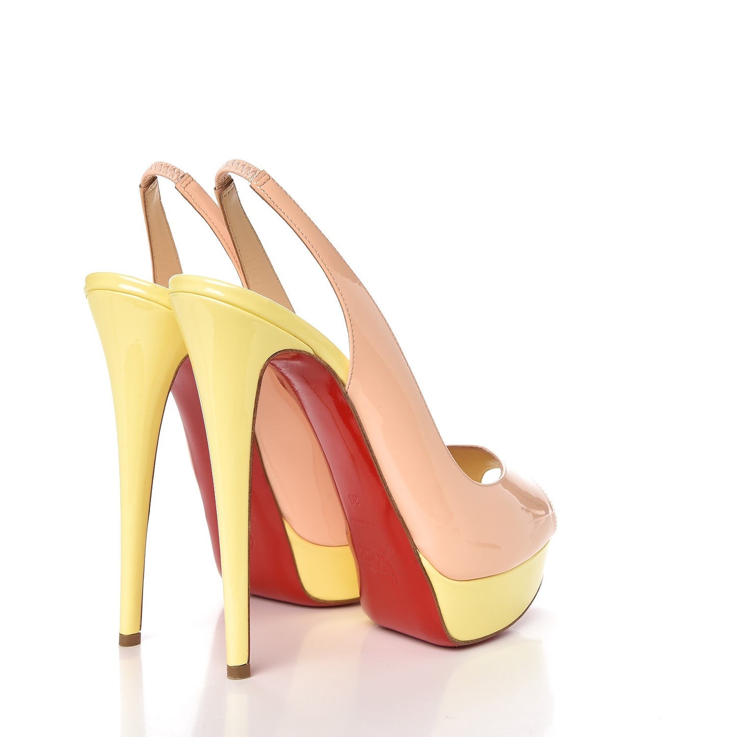 Patent Lady Peep Sling 150 Pumps 39 Poudre