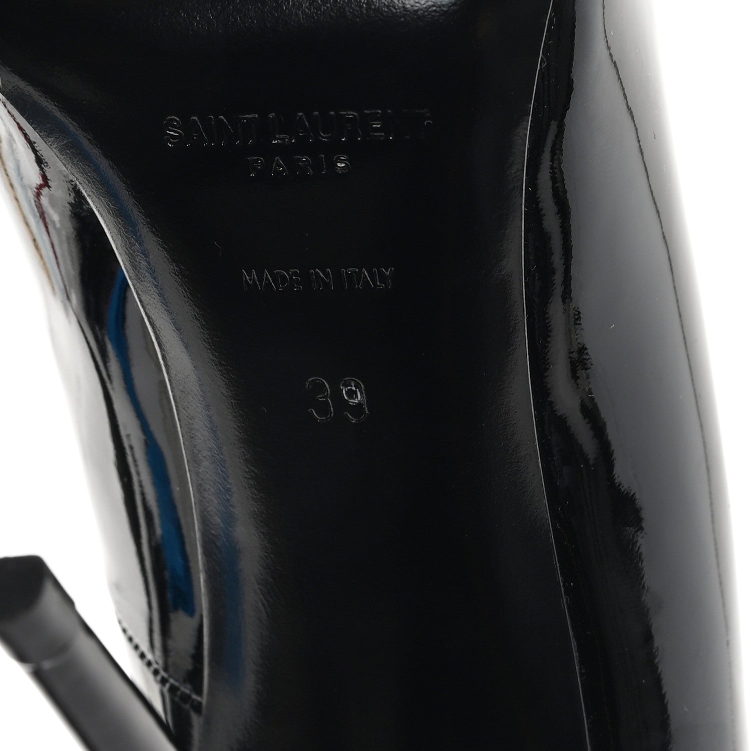 Saint Laurent Patent Calfskin Kayla 110 Pumps 39 Black 7 of 9