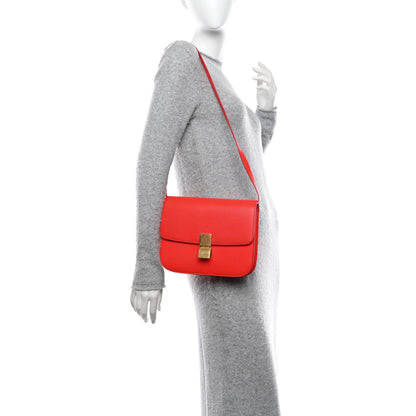 Celine Goatskin Medium Classic Box Flap Bag Alizarin 2 of 15