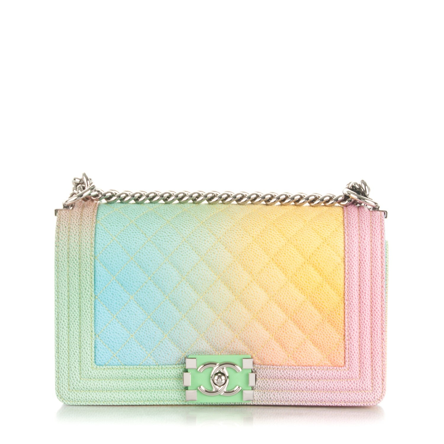 Chanel Caviar Quilted Medium Cuba Rainbow Boy Flap Multicolor 1 of 9