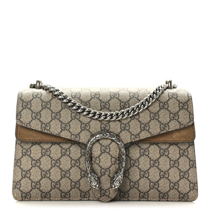 Gucci GG Supreme Monogram Small Dionysus Shoulder Bag Taupe 1 of 10