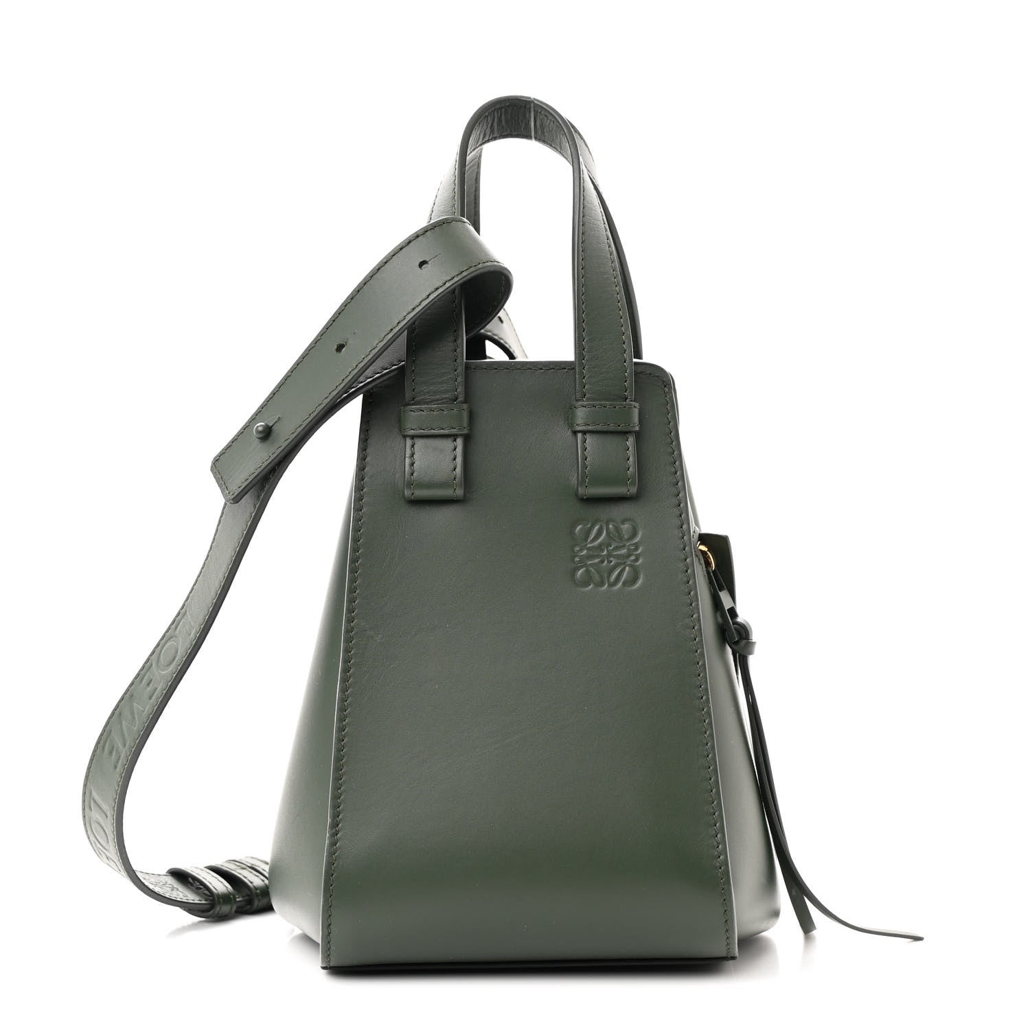 Loewe Calfskin Compact Hammock Shoulder Bag Bottle Green 1 of 11