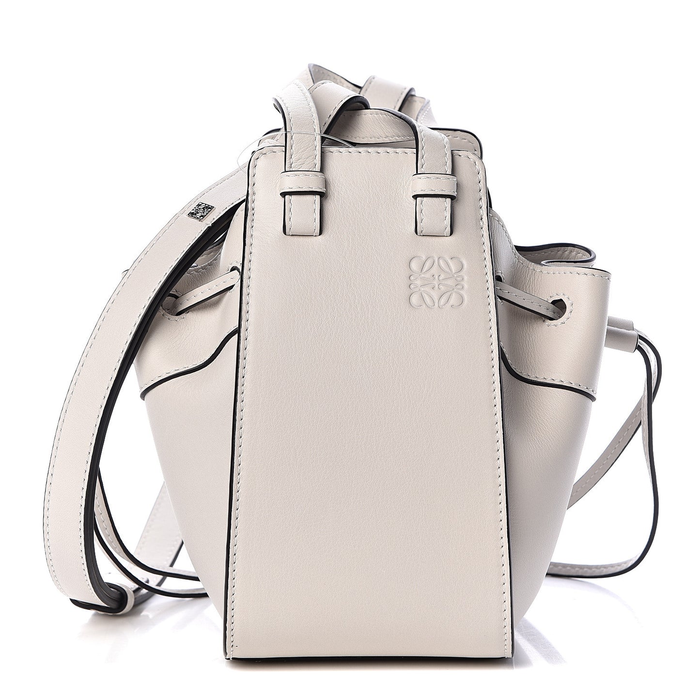 Calfskin Mini Hammock Shoulder Bag Soft White