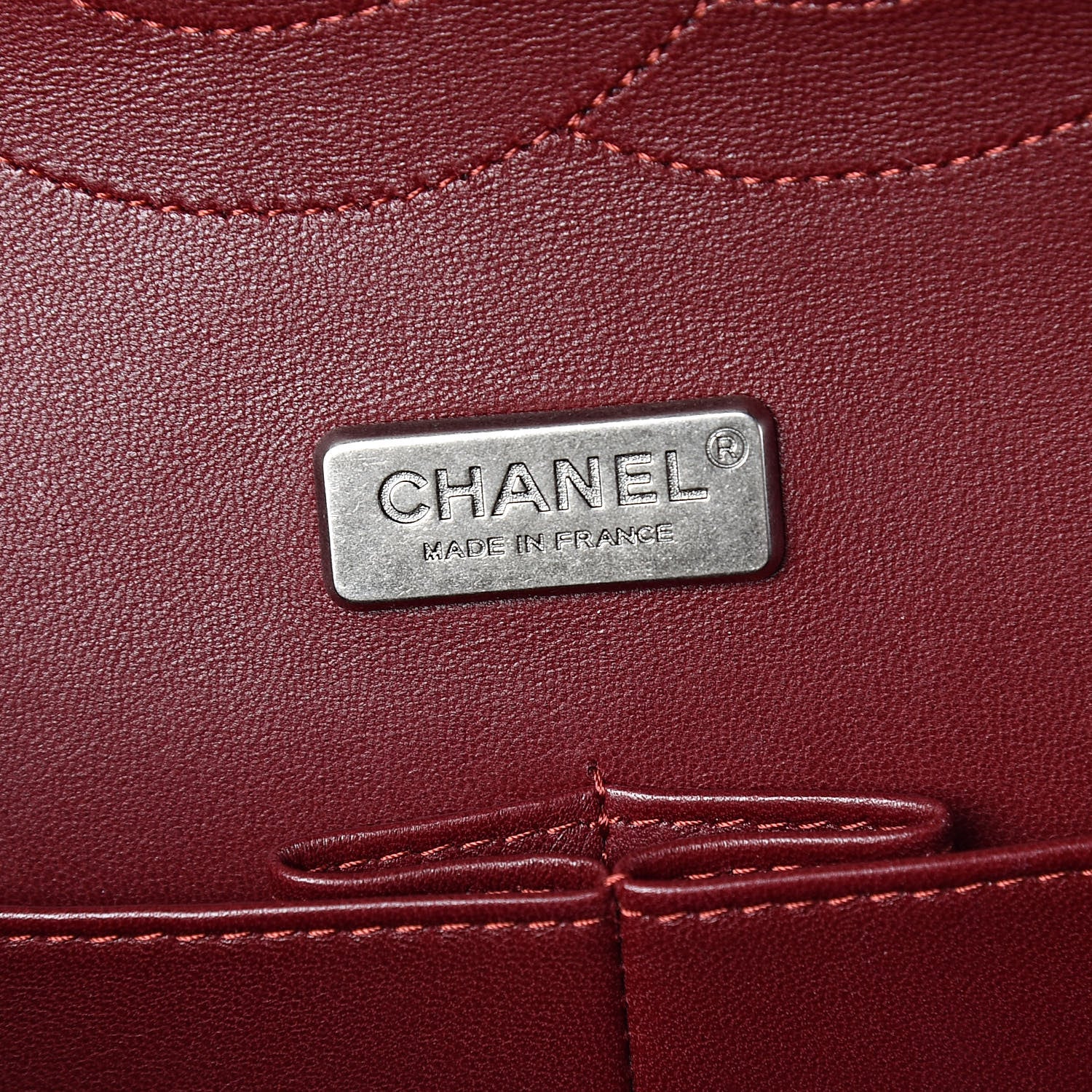Chanel Felt Flower Embroidered Jumbo Double Flap Burgundy Multicolor 6 of 11
