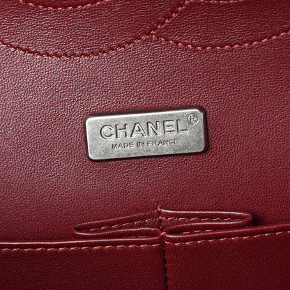 Chanel Felt Flower Embroidered Jumbo Double Flap Burgundy Multicolor 6 of 11