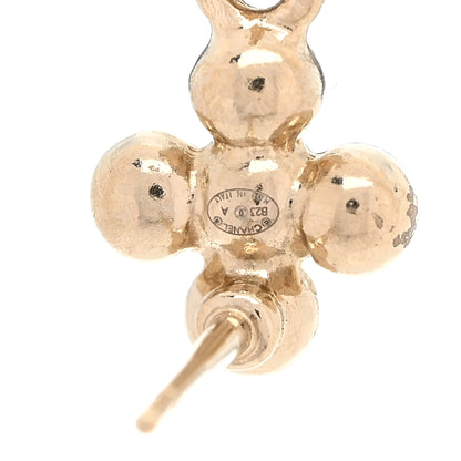 Chanel Crystal CC Cross Drop Earrings Gold 4 of 5