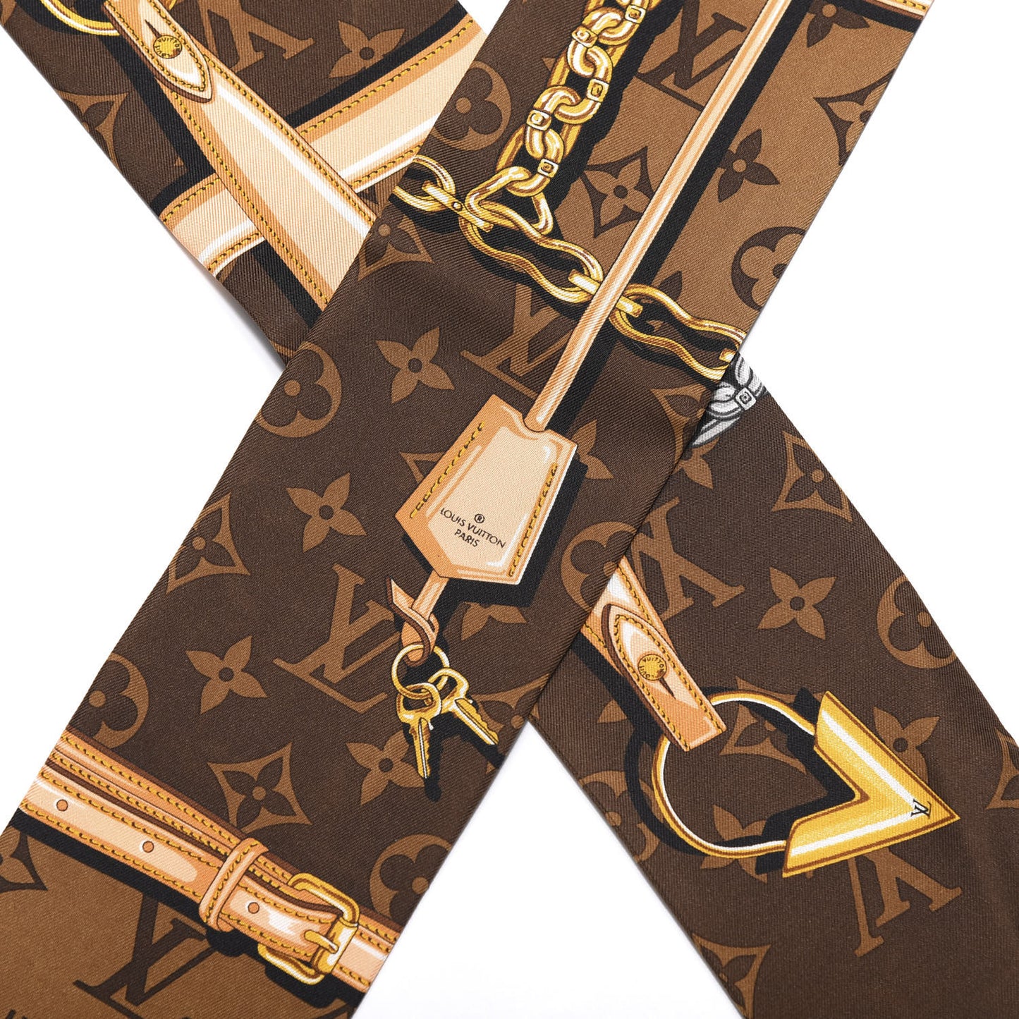 Silk Monogram Confidential Bandeau Brown