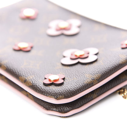Louis Vuitton Monogram Blooming Flowers Double Zip Pochette 6 of 9