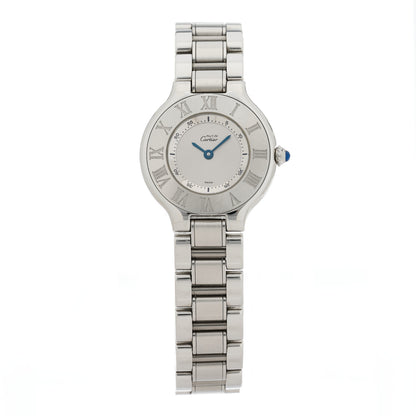 Cartier Stainless Steel 28mm Must De 21 Quartz Watch 1 of 4