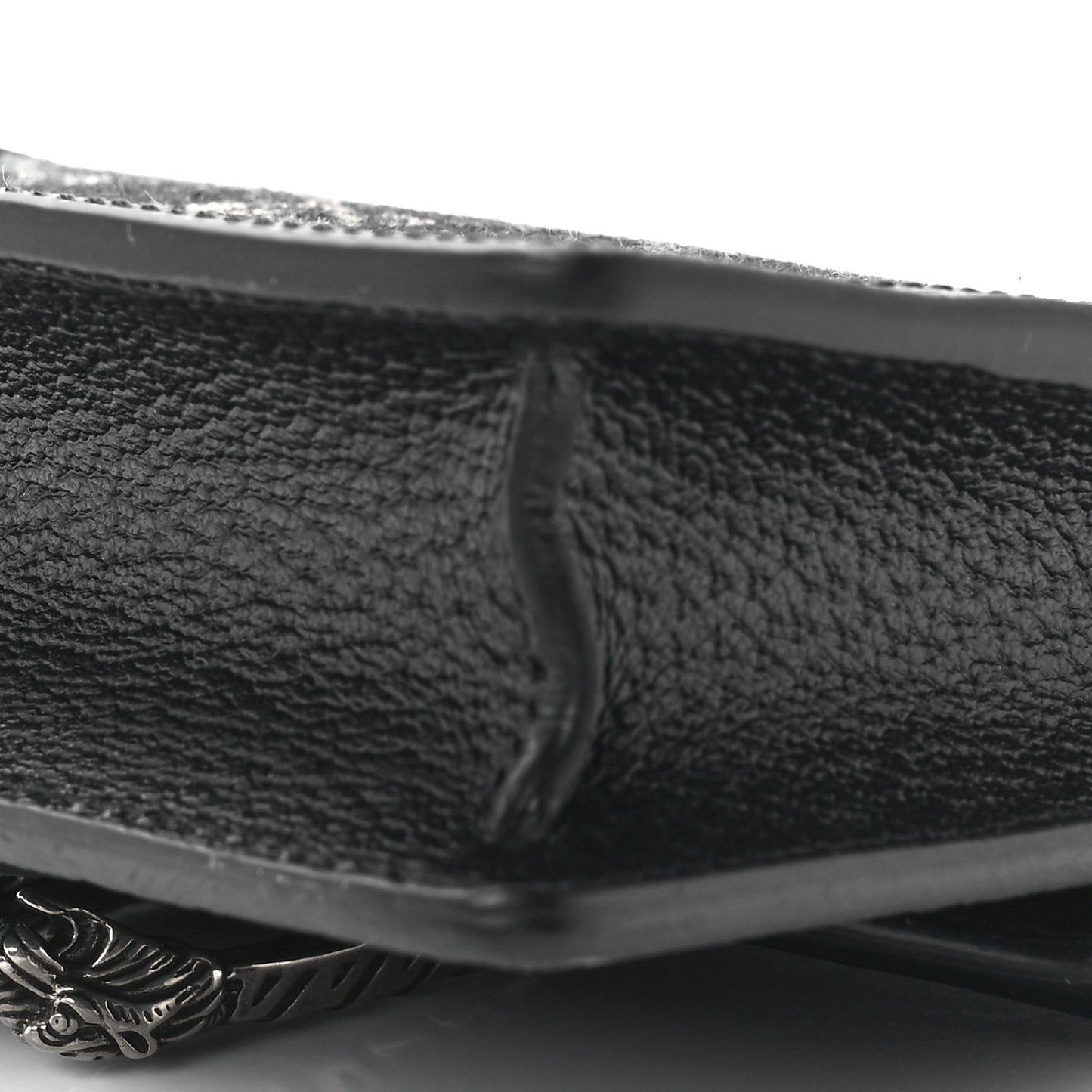 Jacquard Black Denim GG Monogram Super Mini Dionysus Shoulder Bag Black Ivory