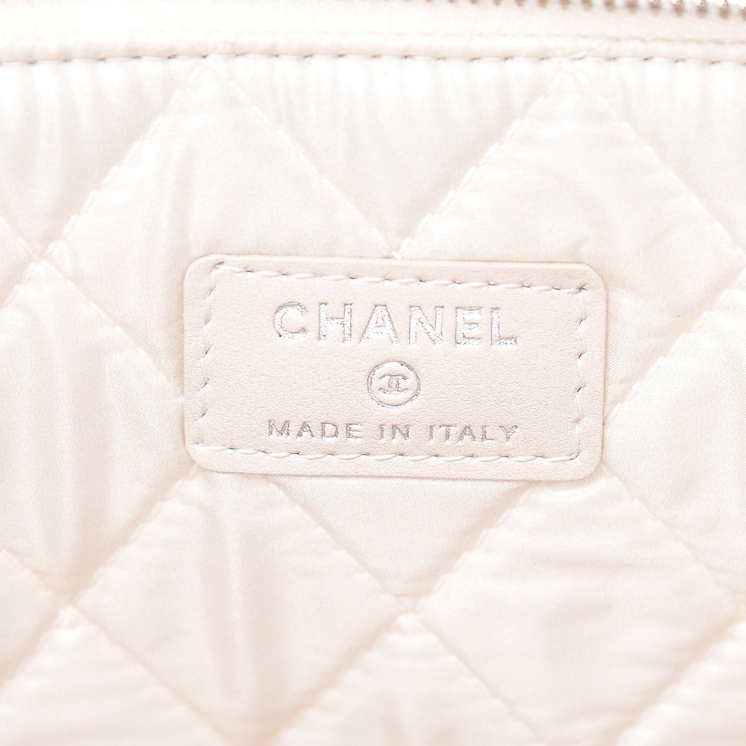 Chanel Caviar Studded Large Deauville Pouch Beige 5 of 10