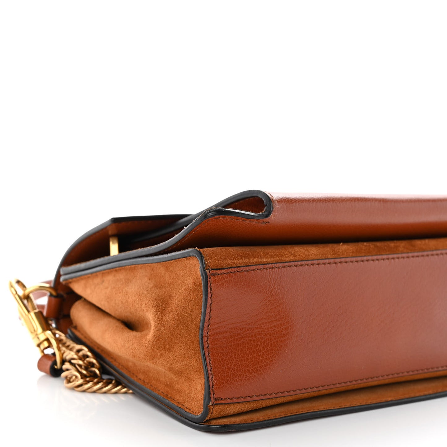 Goatskin Small GV3 Shoulder Bag Chestnut