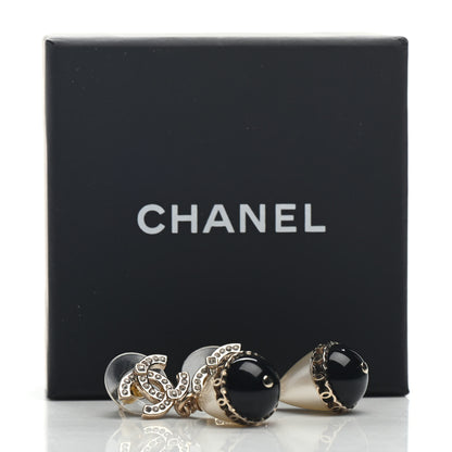 Chanel Crystal Bead Divine Highness Drop Earrings Gold 5 of 5