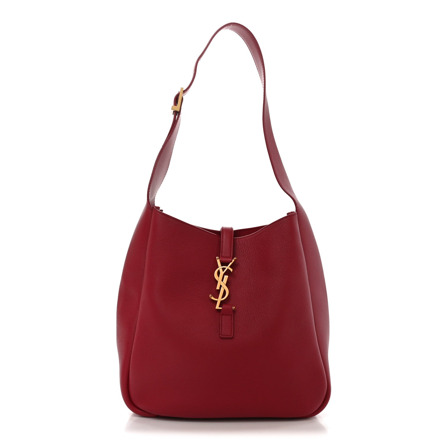 Saint Laurent Smooth Calfskin Small Le 5 A 7 Soft Hobo Cherry Jam 1 of 10