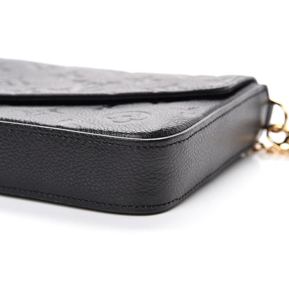 Louis Vuitton Empreinte Pochette Felicie Chain Wallet Black 8 of 11