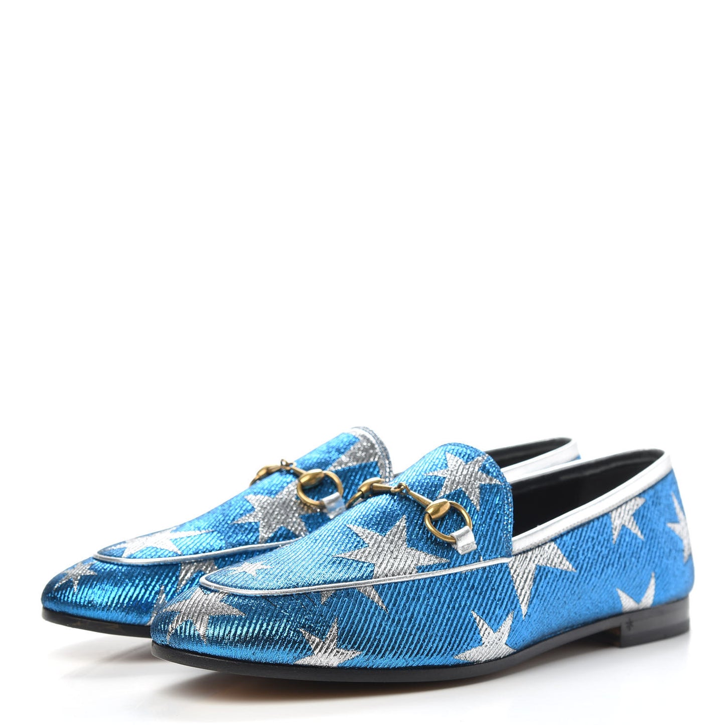 Lurex Calfskin Starry Sky Womens Jordaan Loafers 39 Bluette Silver