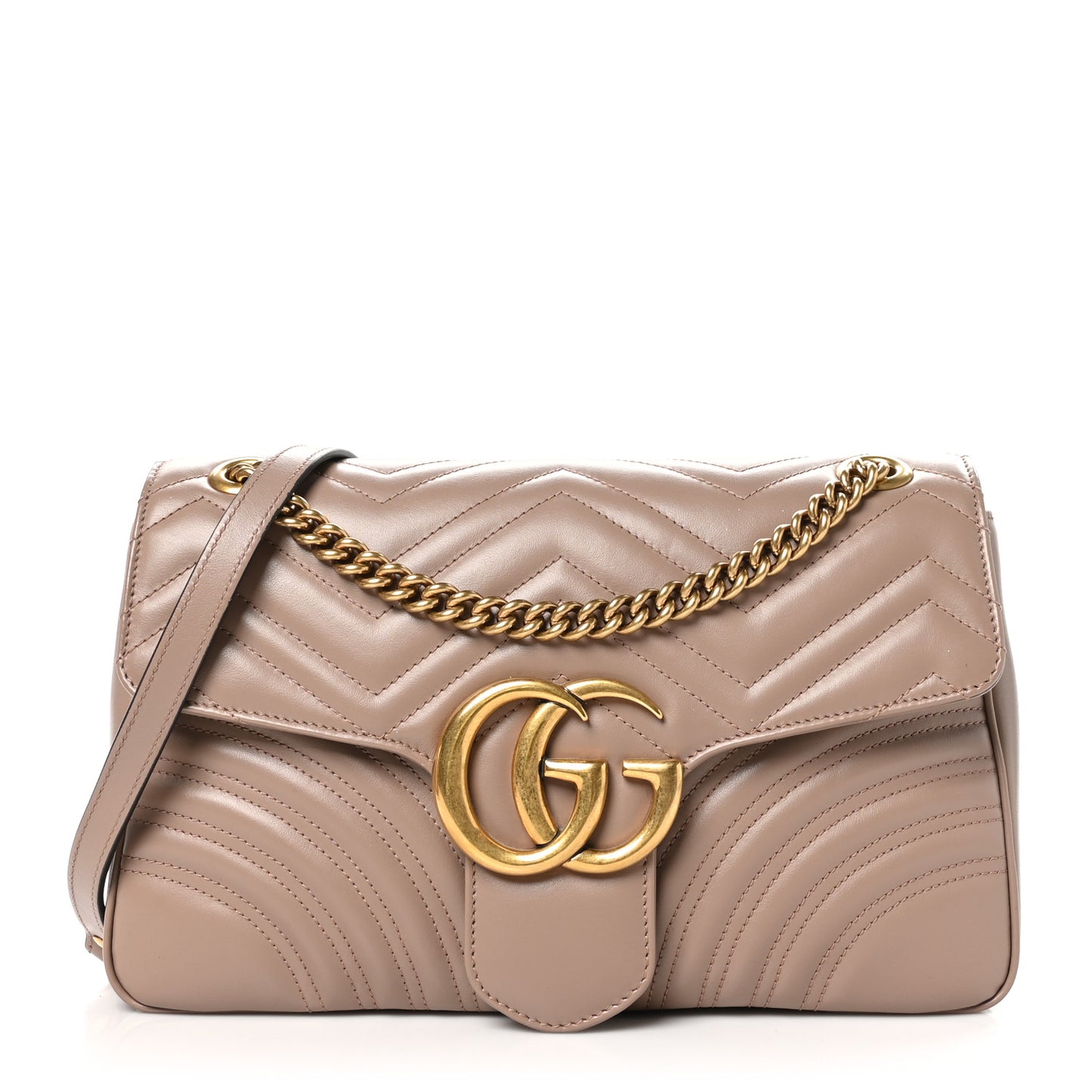 Calfskin Matelasse Medium GG Marmont Shoulder Bag Porcelain Rose