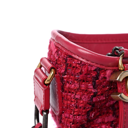 Chanel Tweed Calfskin Small Gabrielle Hobo Pink 15 of 16