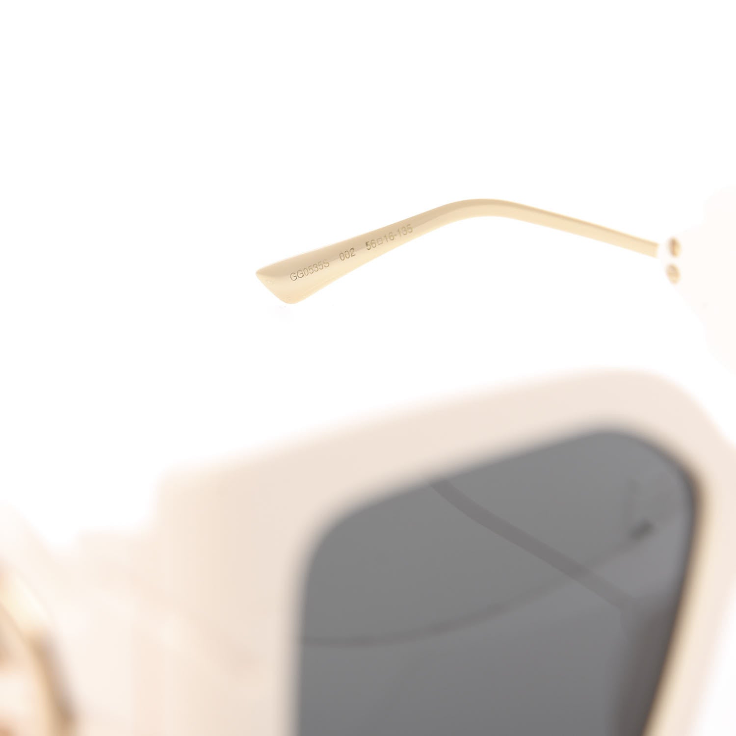 Gucci Acetate Square Frame Wing Sunglasses GG0535S Ivory 5 of 7