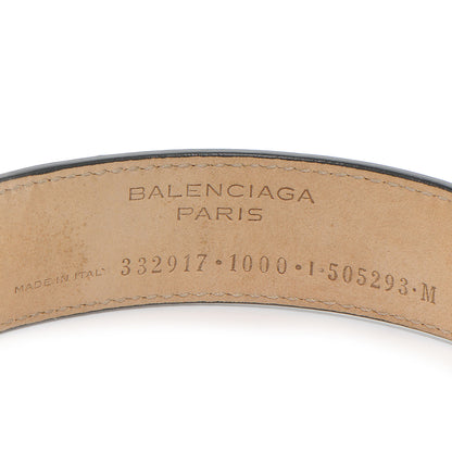Balenciaga Leather Gold Mallian Cuff Black 3 of 4