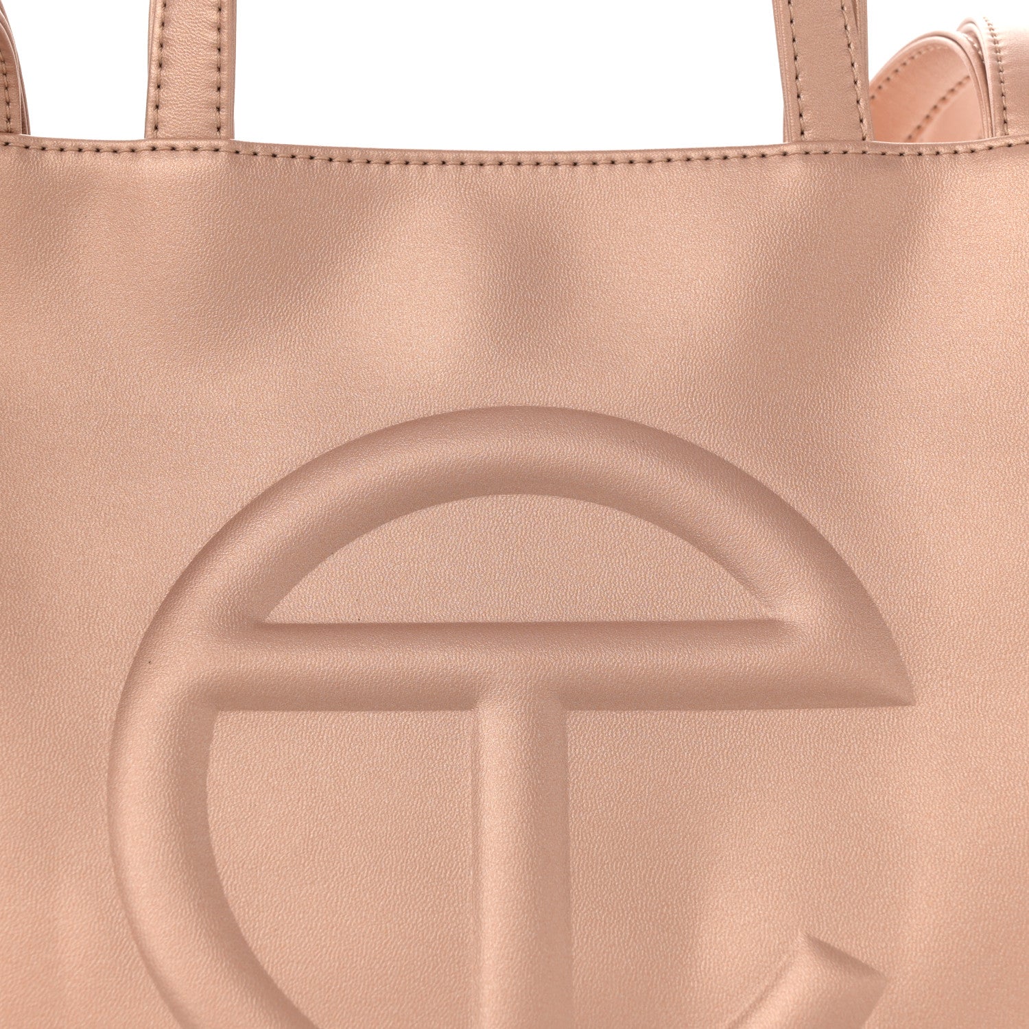 Telfar Metallic Vegan Leather Medium Shopping Bag Copper 7 of 10