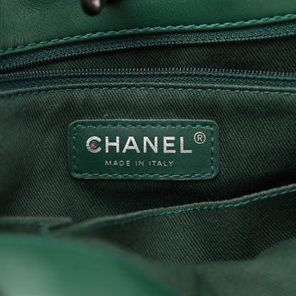 Chanel Calfskin Quilted Large Shopping In Chains Tote Green 6 of 12