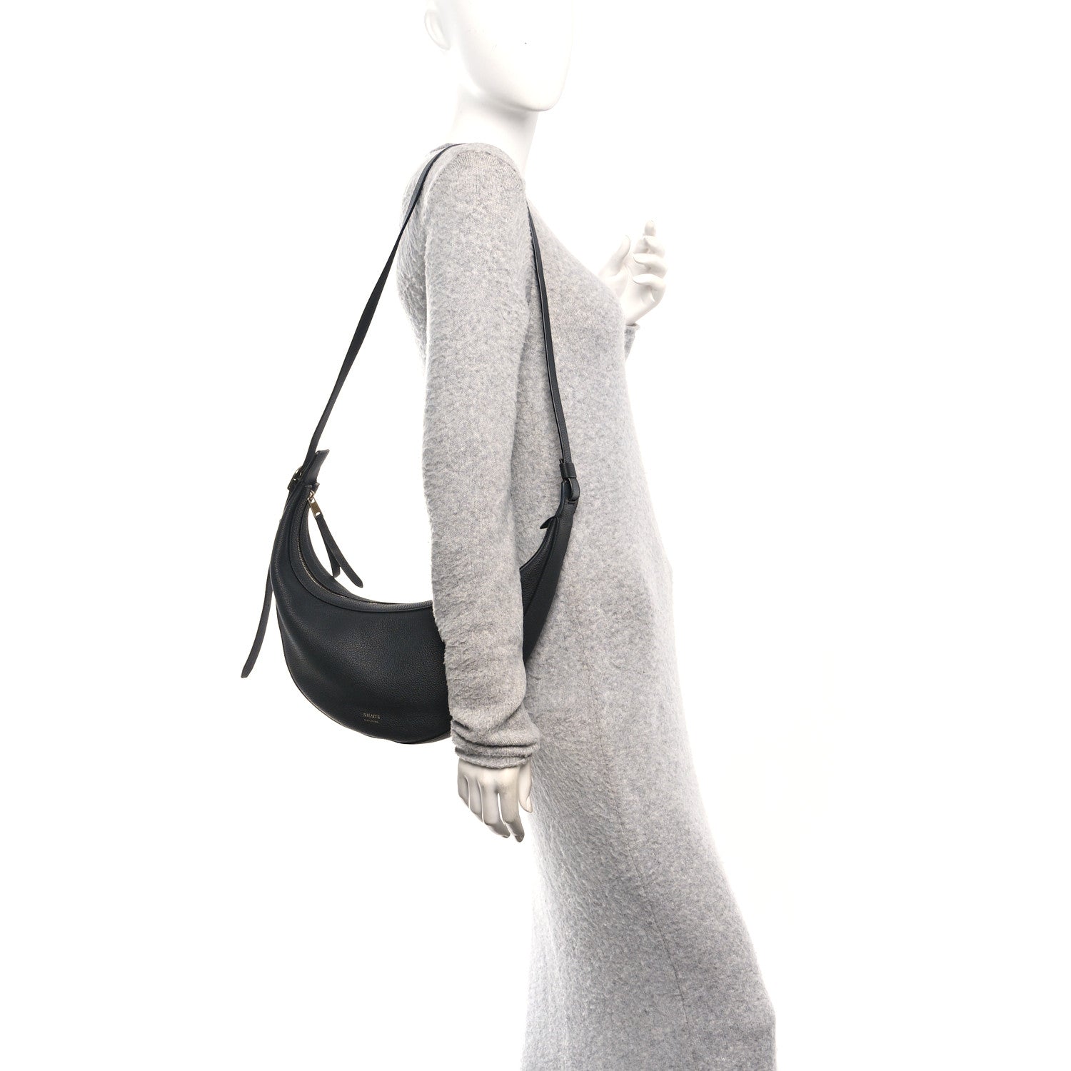 Khaite Pebbled Calfskin Augustina Hobo Black 2 of 9